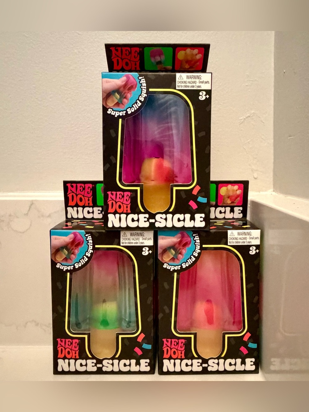 Schylling NeeDoh Nice-Sicle Popsicle Squishy Sensory Toy Set Of 3